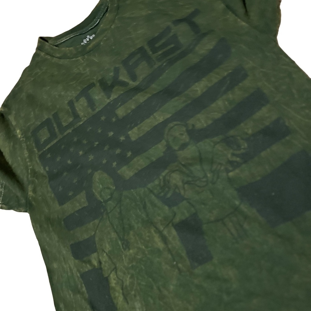 NWOT OutKast Green Crew Neck Short Sleeve Tee Size Small - Picture 3 of 5